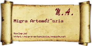 Migra Artemíszia névjegykártya